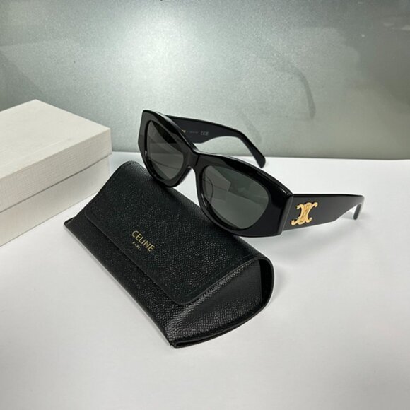 Women's Celine Triomphe Black Sunglasses - Picture 2 of 7